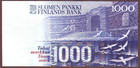 Finland  1000 Markkaa  1986  1991    Litt  A    Aunc
