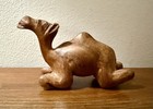 Hand Carved Wooden Camel Figurine Sculpture 4    Long