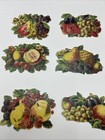 3  Victorian 1880 s Embossed Scrap Lot Of 8 Fruits And Greenery