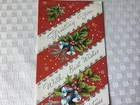 Vintage 1940s Christmas Greeting Card Silver Embossed Unused