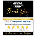 200 Thank You For Your Purchase Business Cards For Ebay Sellers Amazon Colors