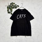 Cats Musical T-shirt Black M Short Sleeve Cotton Boa Embroidered Logo Shiki The