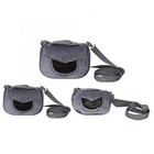 Gray Flannelette Portable Breathable Pet Hamster Carrier Outgoing Bag For Small 