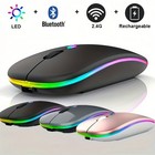 2 4ghz Wireless Optical Mouse Usb Rechargeable Rgb Cordless Mice For Pc Laptop