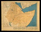 Vintage Ethiopia Map Somalilands Old Original Somalia 1930s Antique