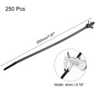 Cable Zip Ties 8 x0 16   250 Pcs Self-locking Wire Ties  40 Lbs  Black