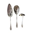 1847 Rogers Bros Daffodil Silverplate Serving Set Gravy Ladle Spoon Pie Server