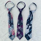Lot Of 3 Boys 2-5 Years Little Prince Couture Adjustable Ties Stripe Plaid Zip