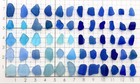 Genuine Surf Tumbled Sea Glass  From Japan Blue 60 Pieces