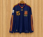 Spain 2010-11 Away Long Sleeve Jersey Sergio Ramos  15 Men   s M