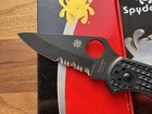 Spyderco Delica 4 Black Frn 2 87  Vg10 Stainless Blade Folding Knife - C11psbbk