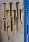 10 Different Steel 40   s Railroad Date Nails 1940-1949