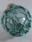 Japanese Glass Fishing Fish Net Float 3 1 2  W blue Green W  Netting Hand Blown4