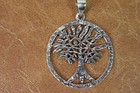 Necklace Pendant 925 Sterling Silver Tree Of Life  W Silver Chain