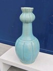 Antique Duck Egg Blue Chinese Porcelain Vase Five Dynasties Chai Mark Pottery