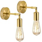  2pcs Vintage Bathroom Wall Sconces Vanity Wall Lights E27 Industrial Wall Gold