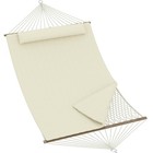 Cotton Rope Double Hammock With Pillow And Quilted Pad 450 Lb 2 Person For Patio