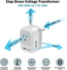 220v To 110v Voltage Converter Us To Europe Converter For European Travel Plu   