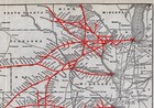 1924 Antique Rock Island Lines Railway Map Vintage Railroad Map 2510