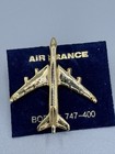 Air France Gold Colored Airplane Plane Boeing 747-400 Lapel Pin