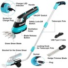 Duratech 3-in-1 7 2v Cordless Hedge Trimmer 50  Extension Pole Battery Usb-c Usa