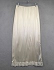 Vintage Montgomery Ward Slip Skirt Women 4 Small Cream  Lace Trim Satin Lingerie