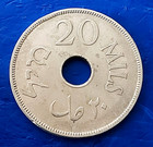 Israel Palestine British Mandate 20 Mils 1933 Xf Coin - Key Date  250 000 Only 