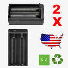 2x Dual Smart Charger For Flashlight Battery 3 7v Rechargeable Li-ion Cell Usa