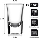 12-24 Pack 1 -2oz Shot Glasses Set Shot Glass With Heavy Base Clear Shot Glasses