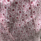 Vintage Antique 1800   s Victorian Lovely Pink  Cotton Print Tiered Skirt W 30-42   
