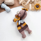 Handmade Crochet Bear Doll  Amigurumi Plush Toy In Sunflower Dress Gift For Kids