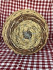 Large Vintage French Green Dame Jeanne Demi John Carboy Bottle Rattan H 40cm