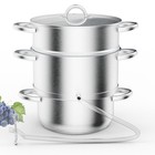 Stainless Steel Steam Juicer 4 5 Qt With Strainer - Perfect For Grapes  Berries