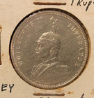 German East Africa  1910  1 Rupie  J  Silver Coin  Circulated