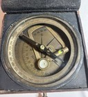 Antique Vintage Kelvin   Hughes Brunton Compass London 1917 Leather Case Sines