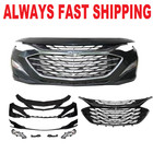 For 2019-2024 Chevy Malibu Front Bumper Cover Upper   Lower Grille Fog Light Set