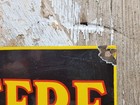 Vintage John Deere Porcelain Sign Old Farm Tractor Implements Dealer Sales Shop