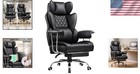 Ergonomic Office Chair With Footrest High Back Leather Gaming Chair Adult