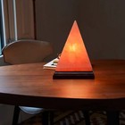 Apexglobal Himalayan Salt Lamp  Pyramid Shaped  Amber Glow With Bulb E12  Decore