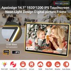 Apolosign 14 1 Inch Neon Light Digital Photo Frame By Frameo  refurbished 