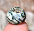 Small Ancient Islamic Excavated Blue Glass Millefiori Bead Mali  African Trade