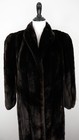 New Vtg Style Vi Ltd Long Ranch Mink Brown Wing Collar Faux Fur Coat Size 10