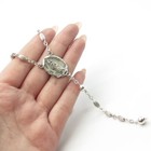 Creed 925 Sterling Silver Antique Art Deco St  Mary   Jesus Rosary Chain 32 