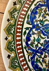 Vintage  1965 Turkish Kutahya Ceramic Plate With Hand-painted Floral Design
