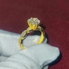 2ct Round Cut Lab Created Diamond Women Engagement Ring 14k Yellow Gold Plated