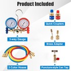 3 Way Ac Manifold Gauge Set For R134a R410a R22 Refrigerant  Ac Gauge Set With 