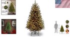 Durable 4 5ft Pre-lit Spruce Christmas Tree Hypoallergenic Fire-resistant