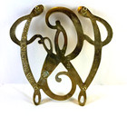 Virginia Metalcrafters 6  Cast Brass George Washington Cypher Trivet 10-13