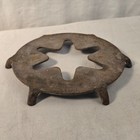 Vintage Cast Iron Round Footed Trivet 6 Leg Star Center Stove Grate Stand 7 