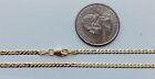 10k Solid Gold 2 0mm Men Women Cuban Link Chain Size 16  - 36  Free Shipping 